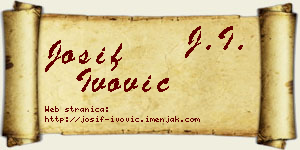 Josif Ivović vizit kartica